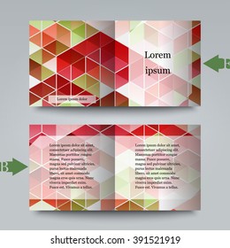 Brochure template with abstract background. Eps 10 Vector illustration