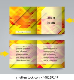  Brochure template with abstract background. Eps 10 Vector illustration. 