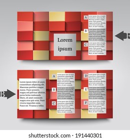 Brochure template with abstract background. Eps10 Vector illustration