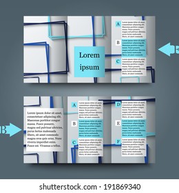 Brochure template with abstract background. Eps10 Vector illustration