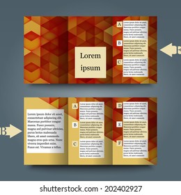 Brochure template with abstract background. Eps10 Vector illustration