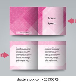 Brochure template with abstract background. Eps10 Vector illustration