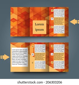 Brochure template with abstract background. Eps10 Vector illustration