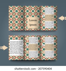 Brochure template with abstract background. Eps10 Vector illustration