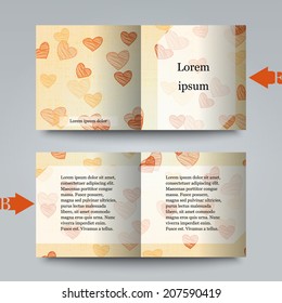 Brochure template with abstract background. Eps10 Vector illustration