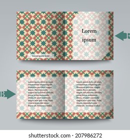 Brochure template with abstract background. Eps10 Vector illustration