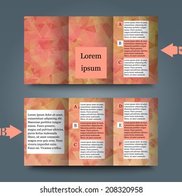 Brochure template with abstract background. Eps10 Vector illustration