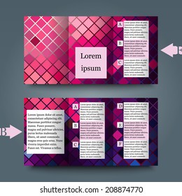 Brochure template with abstract background. Eps10 Vector illustration