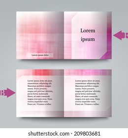Brochure template with abstract background. Eps10 Vector illustration