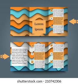 Brochure template with abstract background. Eps10 Vector illustration