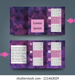 Brochure template with abstract background. Eps10 Vector illustration
