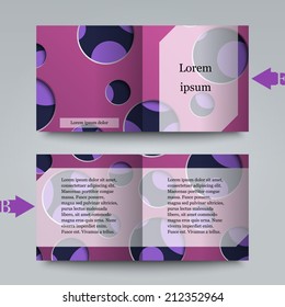Brochure template with abstract background. Eps10 Vector illustration