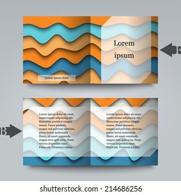 Brochure template with abstract background. Eps10 Vector illustration