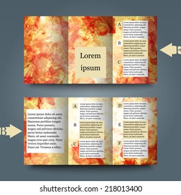 Brochure template with abstract background. Eps10 Vector illustration