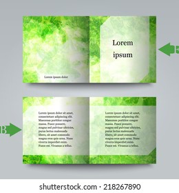 Brochure template with abstract background. Eps10 Vector illustration