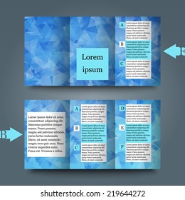 Brochure template with abstract background. Eps10 Vector illustration