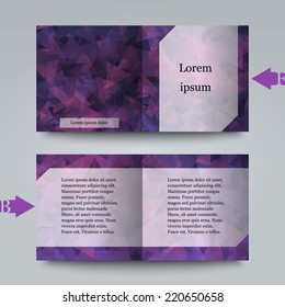 Brochure template with abstract background. Eps10 Vector illustration
