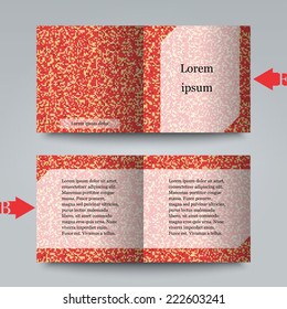 Brochure template with abstract background. Eps10 Vector illustration