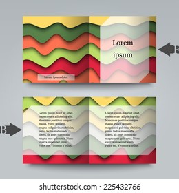 Brochure template with abstract background. Eps10 Vector illustration