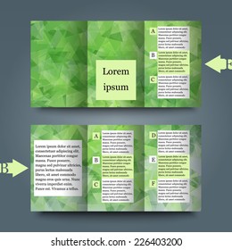 Brochure template with abstract background. Eps10 Vector illustration