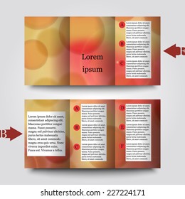 Brochure template with abstract background. Eps10 Vector illustration