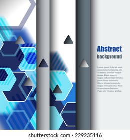Brochure template with abstract background. Eps10 Vector illustration