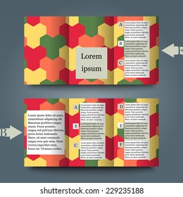 Brochure template with abstract background. Eps10 Vector illustration