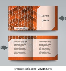 Brochure template with abstract background. Eps10 Vector illustration