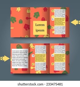 Brochure template with abstract background. Eps10 Vector illustration