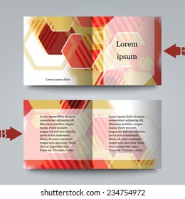 Brochure template with abstract background. Eps10 Vector illustration