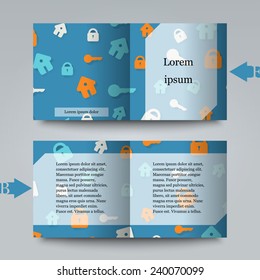 Brochure template with abstract background. Eps10 Vector illustration