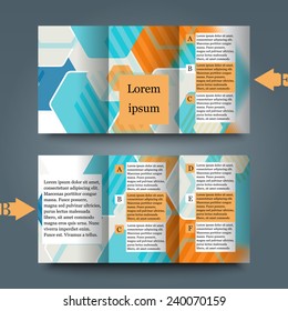Brochure template with abstract background. Eps10 Vector illustration