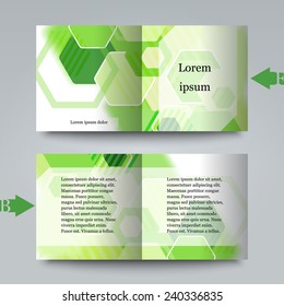 Brochure template with abstract background. Eps10 Vector illustration