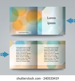 Brochure template with abstract background. Eps10 Vector illustration