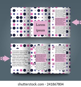Brochure template with abstract background. Eps10 Vector illustration