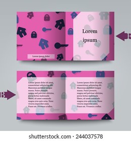 Brochure template with abstract background. Eps10 Vector illustration