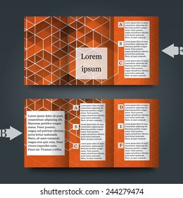 Brochure template with abstract background. Eps10 Vector illustration