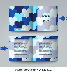 Brochure template with abstract background. Eps10 Vector illustration