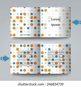 Brochure template with abstract background. Eps10 Vector illustration