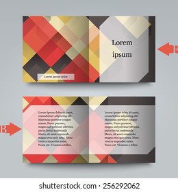 Brochure template with abstract background. Eps10 Vector illustration