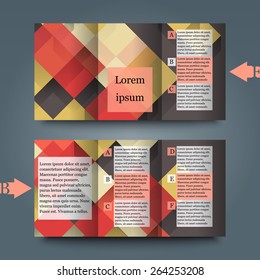 Brochure template with abstract background. Eps10 Vector illustration