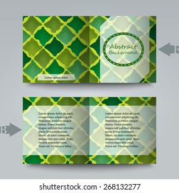 Brochure template with abstract background. Eps10 Vector illustration