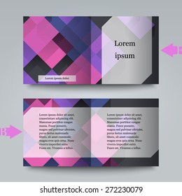 Brochure template with abstract background. Eps10 Vector illustration