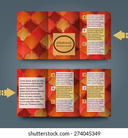 Brochure template with abstract background. Eps10 Vector illustration