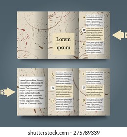 Brochure template with abstract background. Eps10 Vector illustration