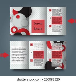 Brochure template with abstract background. Eps10 Vector illustration