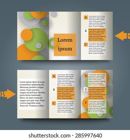 Brochure template with abstract background. Eps10 Vector illustration