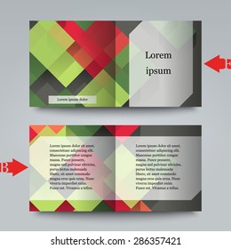 Brochure template with abstract background. Eps10 Vector illustration