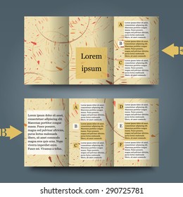 Brochure template with abstract background. Eps10 Vector illustration