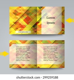Brochure template with abstract background. Eps10 Vector illustration